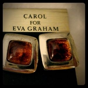 3/18⚘️VTG!💋Classic Elegance GoldenTortoise Earrings 😻